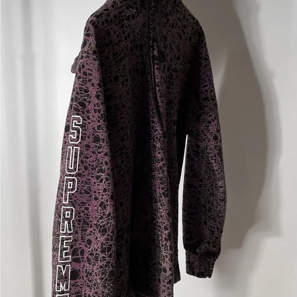 Supreme Purple Marble Hooded Sweatshirt